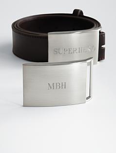 personalized belt buckle + belt 